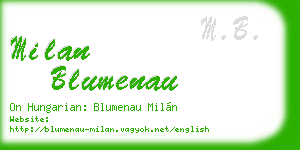 milan blumenau business card